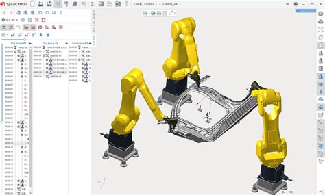 Triple Fanuc Robot Laser Cutting SprutCAM X