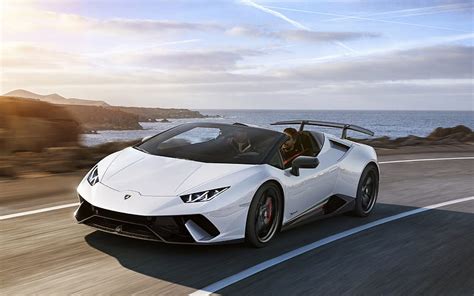 Lamborghini Huracan Performante Spyder 2019 White Cabriolet Roadster