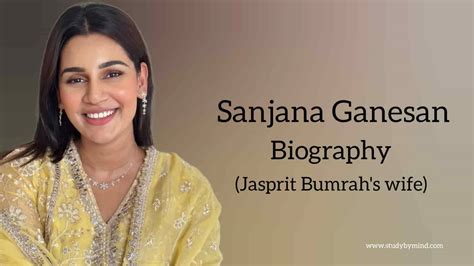 Sanjana Ganesan Biography In English Jaspreet Bumrahs Wife Study
