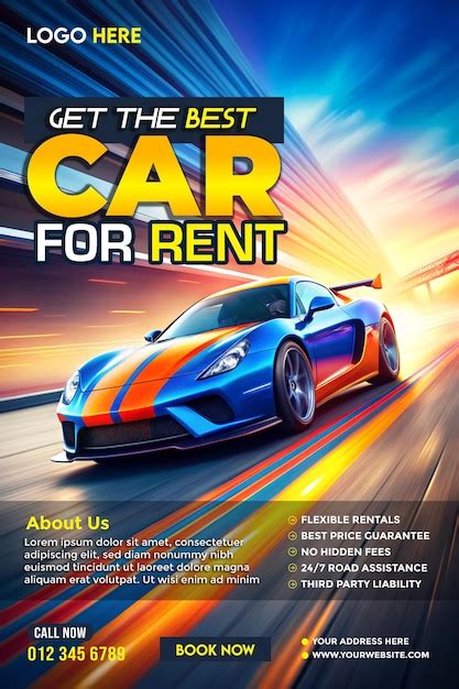Reliable Car Rental banner copy space poster and flyer | Premium AI ...