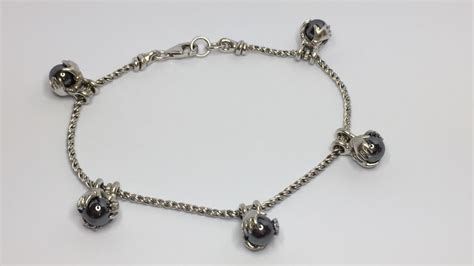 Superbe bracelet en argent et hématites Charles Jourdan Etsy 日本