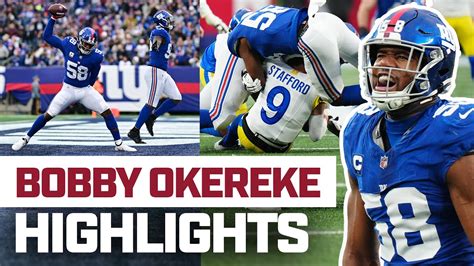 Bobby Okereke S Top Season Highlights New York Giants Youtube