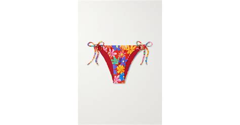 Patbo Aster Bikini H Schen Mit Blumenprint Und Verzierungen In Rot