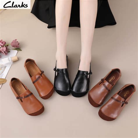 Jual Clarks New Sepatu Pita Woman Clarks Flat Wanita Kulit Asli