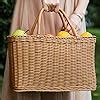 Amazon Vosarea Wicker Picnic Basket Woven Natural Household Basket