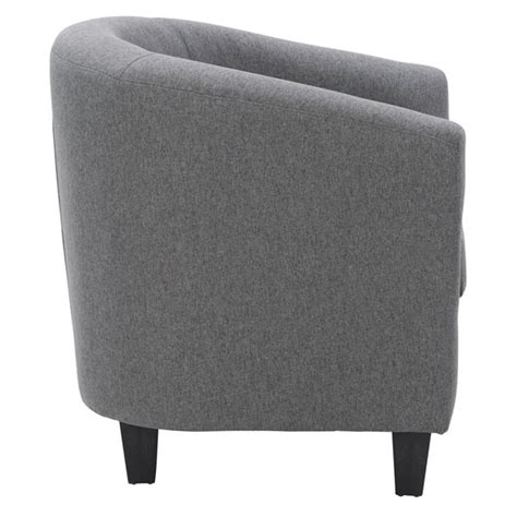 Fauteuil Club Moderne En Polyester Elewood Par Corliving Gris Lss