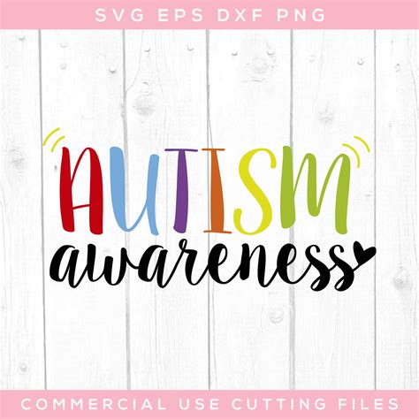 Autism Awareness Svg File Png Eps Dxf Cricut Explore And Etsy