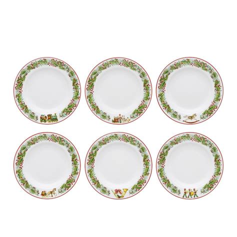 Lot De Assiettes Creuses En Porcelaine Blanche Verte Et Rouge