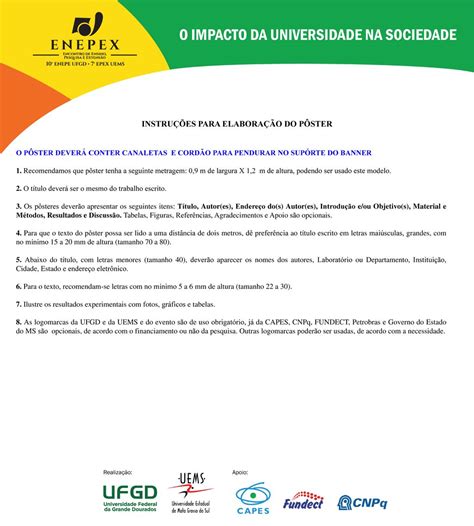 INSTRUÇÕES PARA ELABORAÇÃO DO PÔSTER ppt carregar