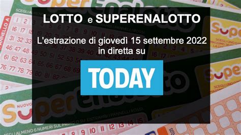 Estrazioni Lotto Oggi E Numeri Superenalotto Di Gioved Settembre