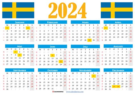 Kalender Sverige Med Veckor