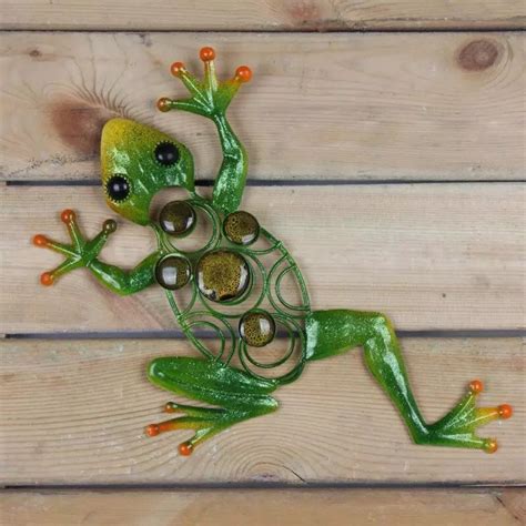 Metal Frog Wall Decor 12 Frog Outdoor Wall Hanging Frog Etsy