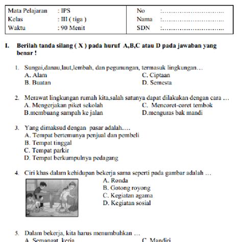 Contoh Soal Agama Kelas 3 Sd Uas Semester Akhir Raja Soal