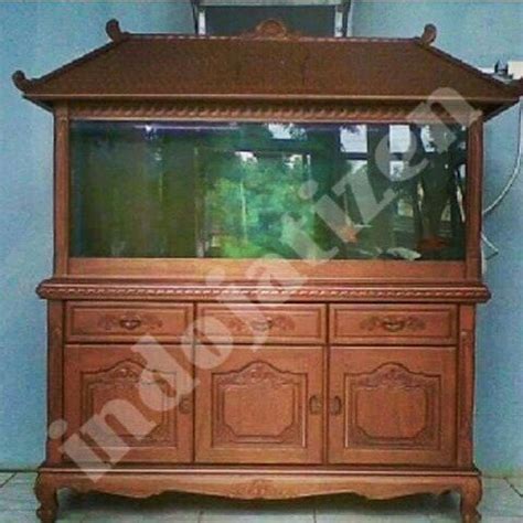 Meja Kayu Aquarium Minimalis