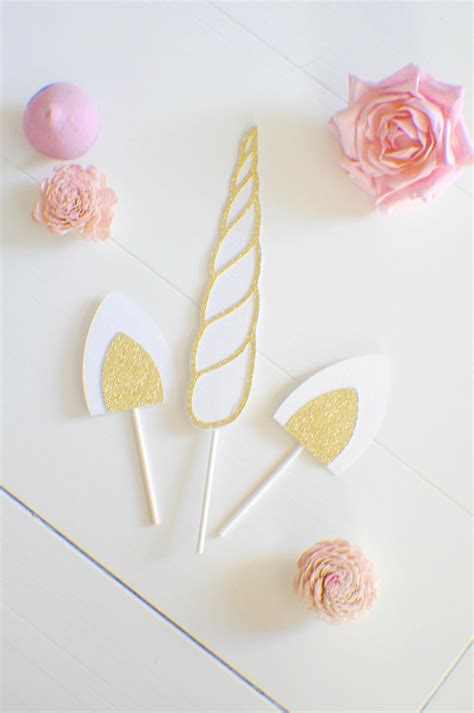 Unicorn Cake Topper Unicorn Horn Unicorn Horn Cake Topper Etsy