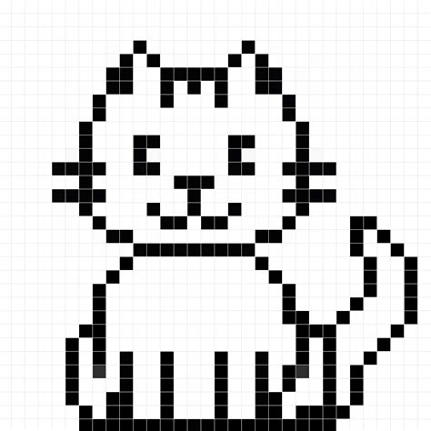 Comment Dessiner Un Chat En Pixel Art Mega Voxels