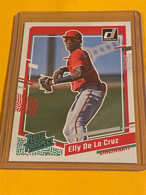 2023 Donruss Rated Prospect Holo Red 2023 Base Elly De La Cruz 57