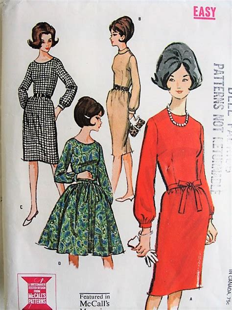 S Wonderful Slim Or Full Skirt Dress Pattern Mccalls Four