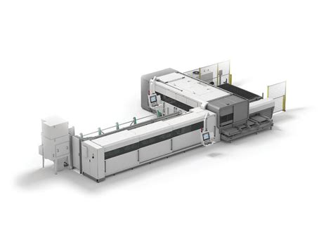 Fiber laser cutting system processes sheet, tube