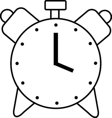 Premium Vector Clock Time Outline Icon