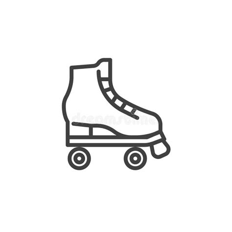 Roller Skates Line Icon Stock Vector Illustration Of Editable 314018464