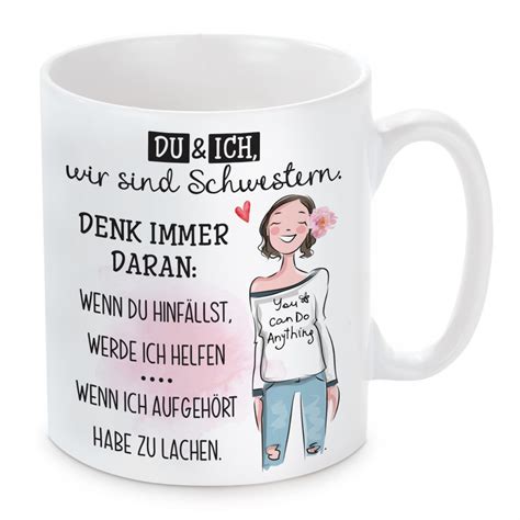 Kissen Oder Tasse Du Und Ich Wir Sind Schwestern