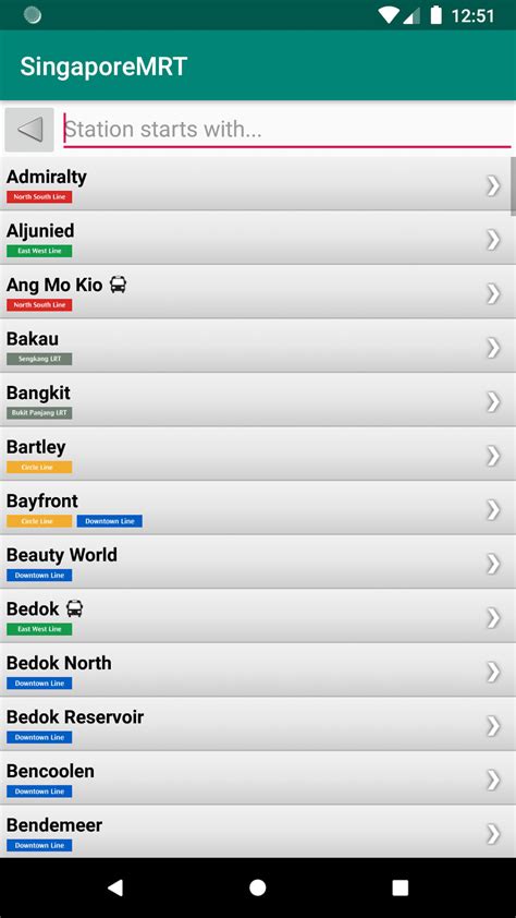 Android Singapore Mrt And Lrt Offline Apk