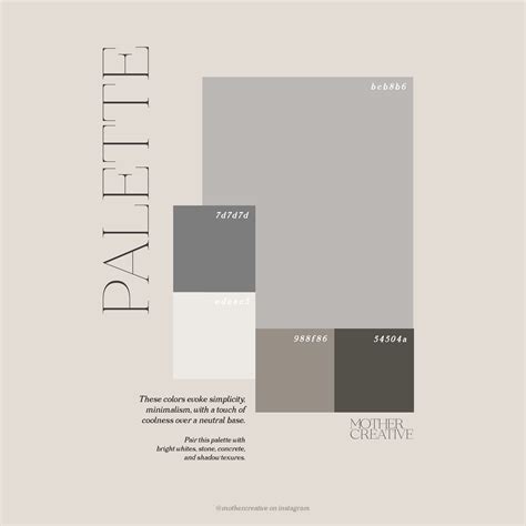 Neutral Grey Minimalist Color Palette