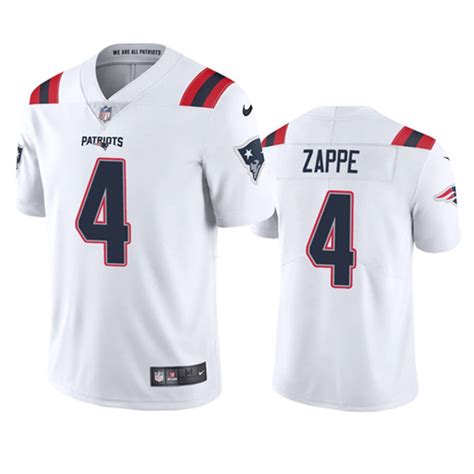 Men's New England Patriots #4 Bailey Zappe Navy Vapor Untouchable ...