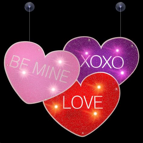 Amazon Riakrum Valentine S Day Heart Lights Window Decoration