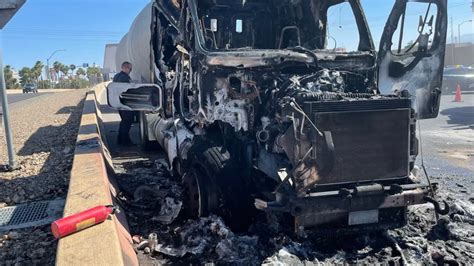 No Injuries Reported After Semi Truck Fire On I 15 Near Washington Klas