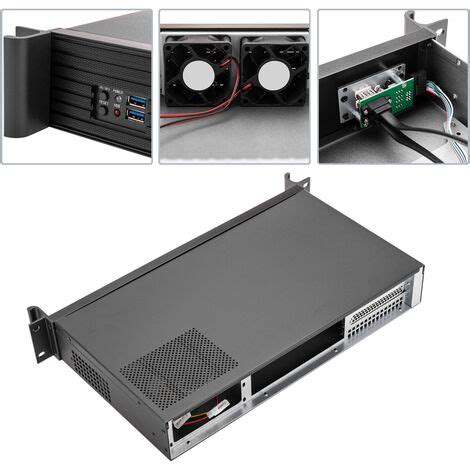 RackMatic Server Case Rackmount Chassis 19 Inch IPC Mini ITX 1 5U 1x3