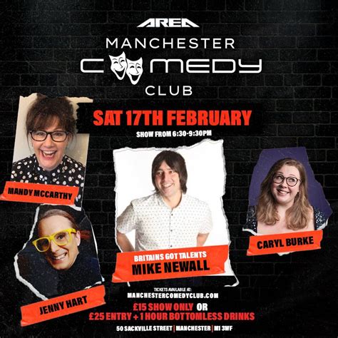 Manchester Comedy Club, Area Manchester, February 17 2024 | AllEvents.in