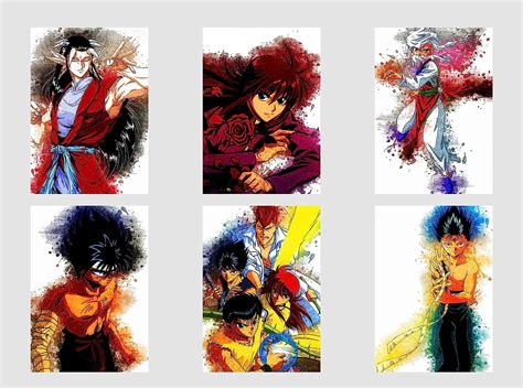 Wall Art Yu Yu Hakusho Anime Characters Ghost Fighter Kurama Kazuma