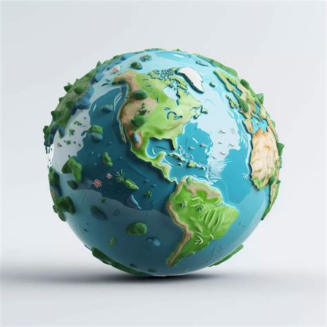 Digital art with planet earth | AI-generated image