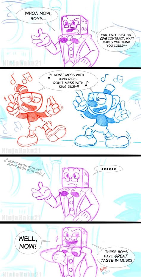 A Small Comic Page Of Cuphead And Mugman Deal With The Devil