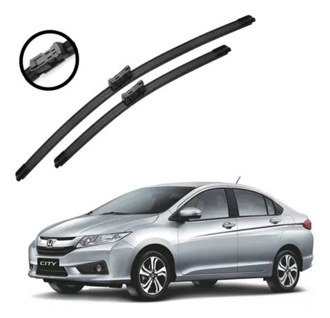 Par Palhetas Limpador Parabrisa Carro Honda City 2010 A 2014