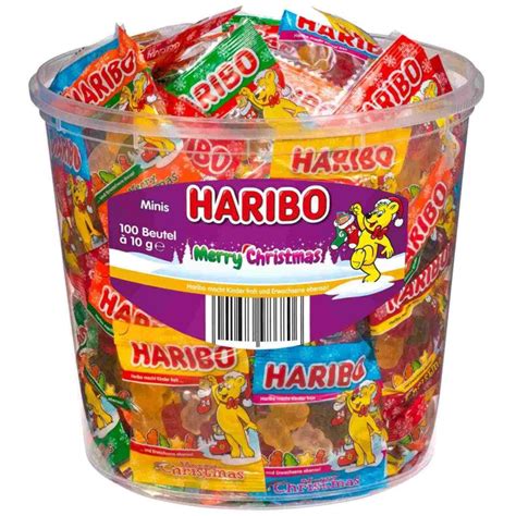 Mini paczki żelki Haribo Świąteczne Święta 1kg 100 szt z Niemiec