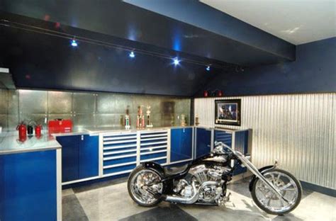 Dream Motorcycle Garages: Park Your Ride In Style At Night | Dream Home ...