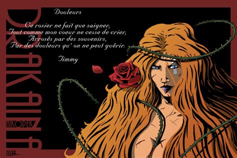 Douleurs Illustration De Nikopek Rose Rouge Po Mes Et Ecrits Sombres