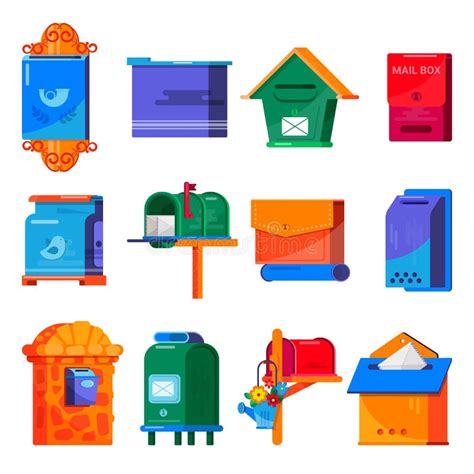 Mail Box Vector Post Mailbox Or Postal Mailing Letterbox Illustration