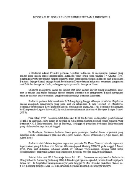 PDF Biografi Ir Soekarno Presiden Pertama Indonesia DOKUMEN TIPS