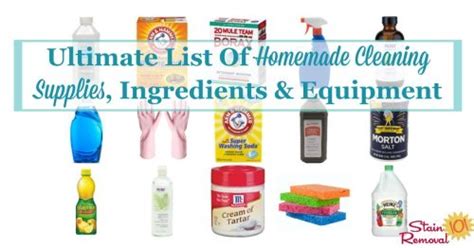 Ultimate List Of Homemade Cleaning Supplies Ingredients And Equipment