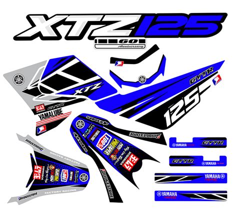 Xtz Personalizada Tipo Motocross Th Gris Azul Calcas Monkey