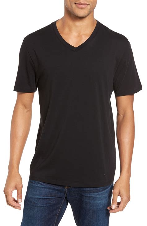 Made From Slubbed Peruvian Pima Cotton A Slim Fitting V Neck T Shirt