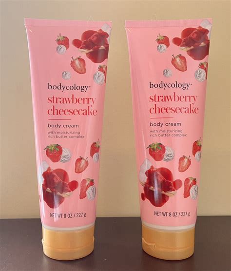 X2 Bodycology Strawberry Cheesecake Body Cream Lotion 8 Oz Each Ebay