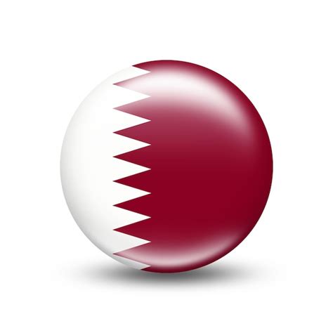 Premium Photo Qatar Country Flag In A Circle With White Shadow