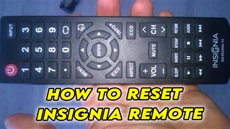 How To Reset Insignia Tv Remote Control Youtube