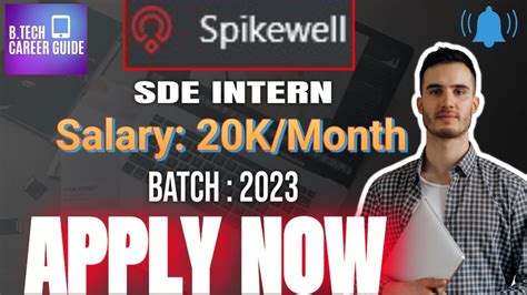 Spikewell Hiring Sde Intern Salary K Month Location