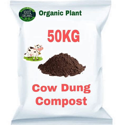 ORGANIC PLANT Cow Dung Fertilizers For Plants 50kg Amazon In